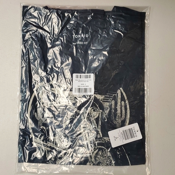 ❤️NWT VINTAGE TORRID TEE - MOTORCYCLE BIKER DISTRESSED - 100% COTTON - PLUS SIZE - Picture 11 of 13